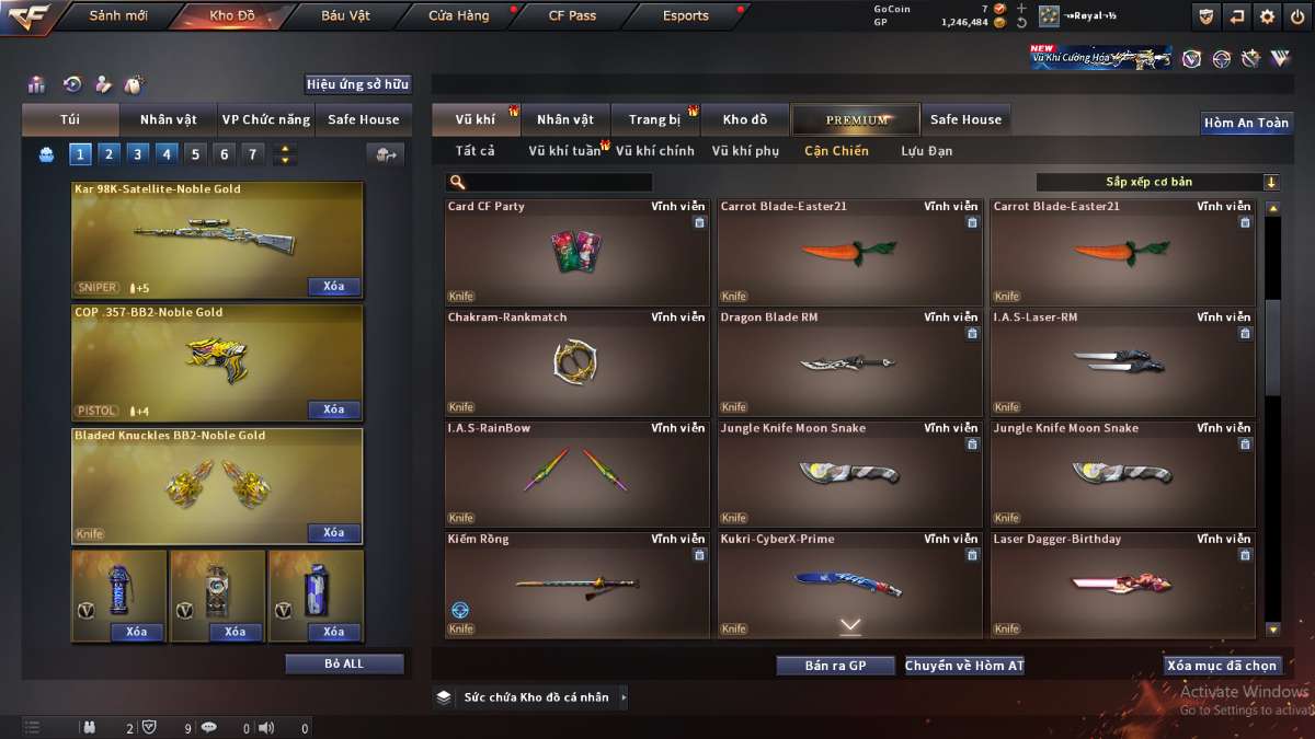 shop acc cf uy tin gia re